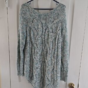 St. John's Bay Blue Crew Neck Sweater Cozy Knit 041